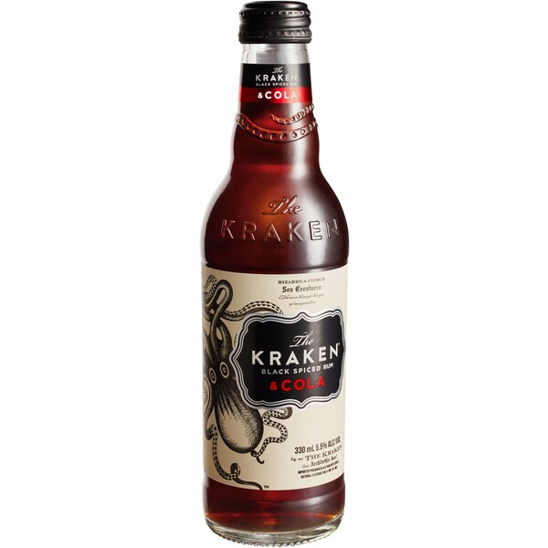 The Kraken Black Spiced Rum & Cola Bottle 330ml