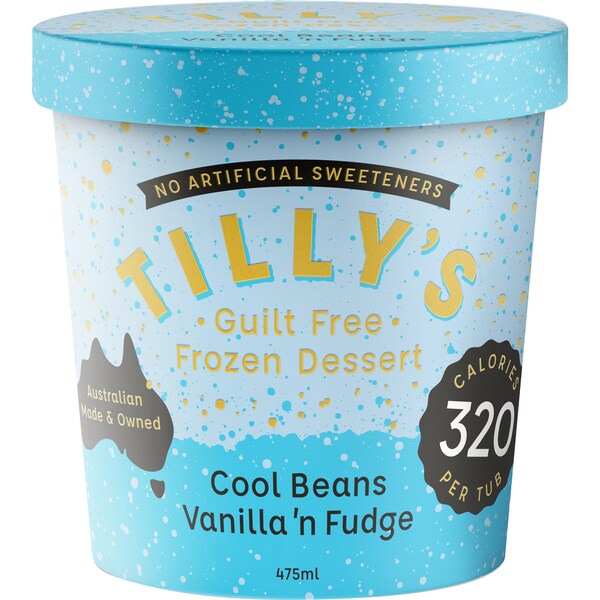 Tilly's Cool Beans Vanilla And Fudge Frozen Dessert 475mL