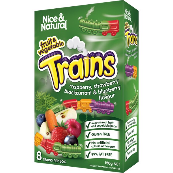 Nice & Natural Fruit & Vege Trains 8 pack
