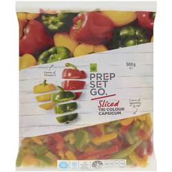 Woolworths Prep Set Go Slice Tri Colour Capsicum 500g