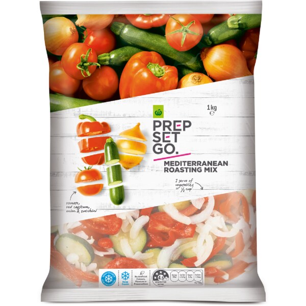 Woolworths Prep Set Go Frozen Mediterranean Roasting Mix 1kg
