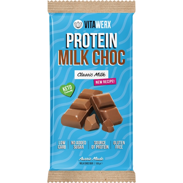 Vitawerx Protein Milk Chocolate Block 100g