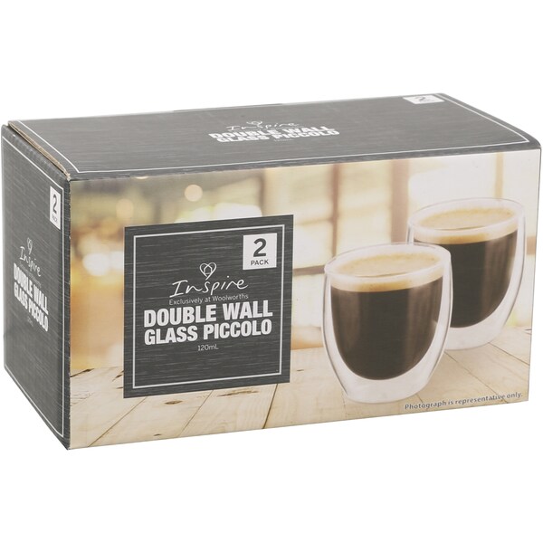 Inspire Double Wall Glass Piccolo 2 Pack