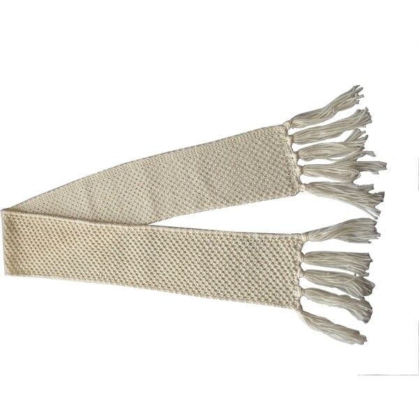 Ladies Waffle Scarf Cream Each