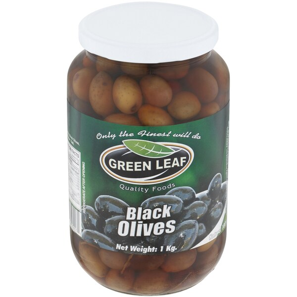 Green Leaf Black Olives 1kg