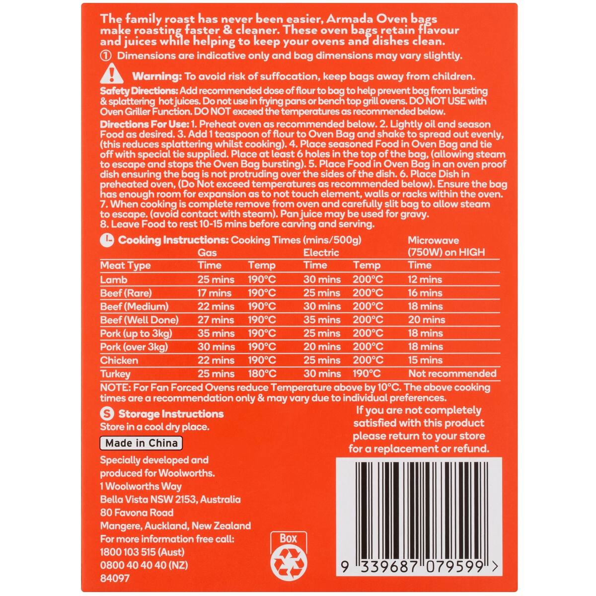 Armada Oven Bags Extra Large 4 Pack Bunch