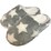 Ladies Knit Sherpa Scuff Grey Each