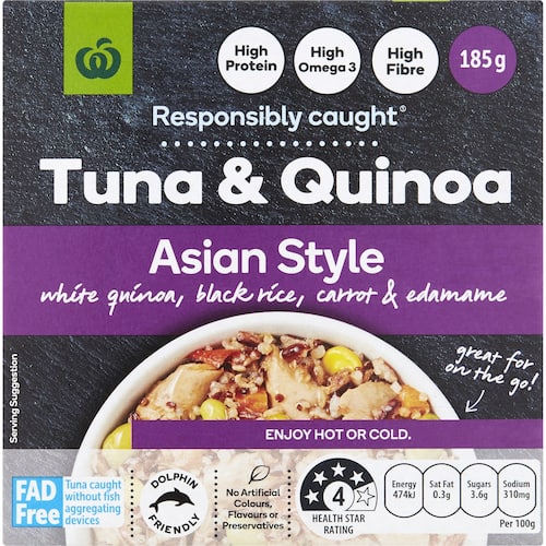 Woolworths Asian Style Tuna Quinoa Salad 185g bunch