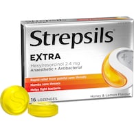 Strepsils Extra Honey & Lemon Sore Throat Fast Numb Lozenges