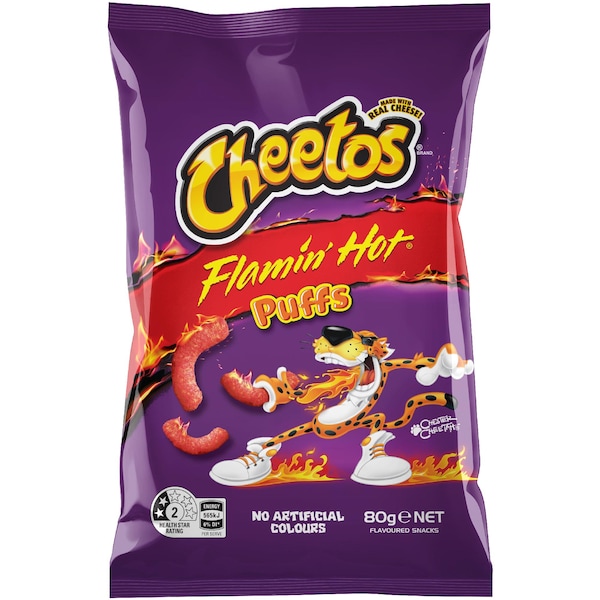Cheetos Flaming Hot Puffs Snacks 80g