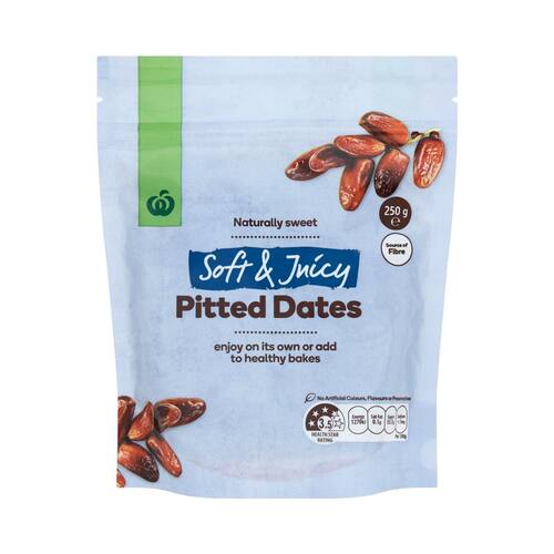 Woolworths Soft and Juicy Pitted Dates 250g bunch