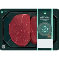 Woolworths Beef Rump Medallions Thick Cut Steak