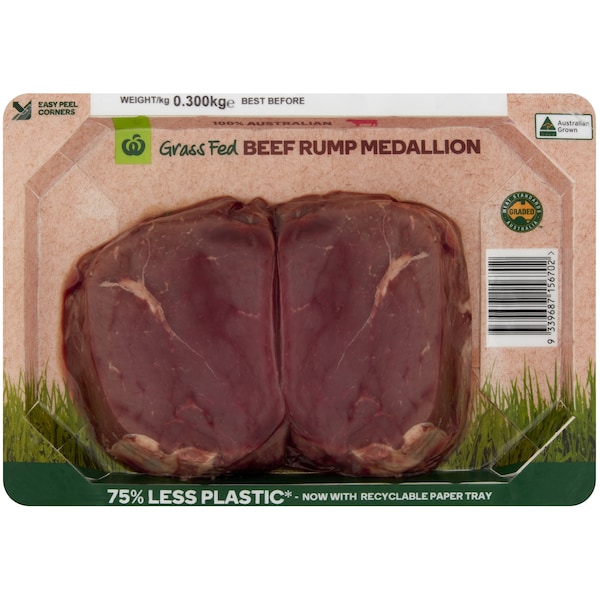 Woolworths Grass Fed Beef Rump Medallion 300g