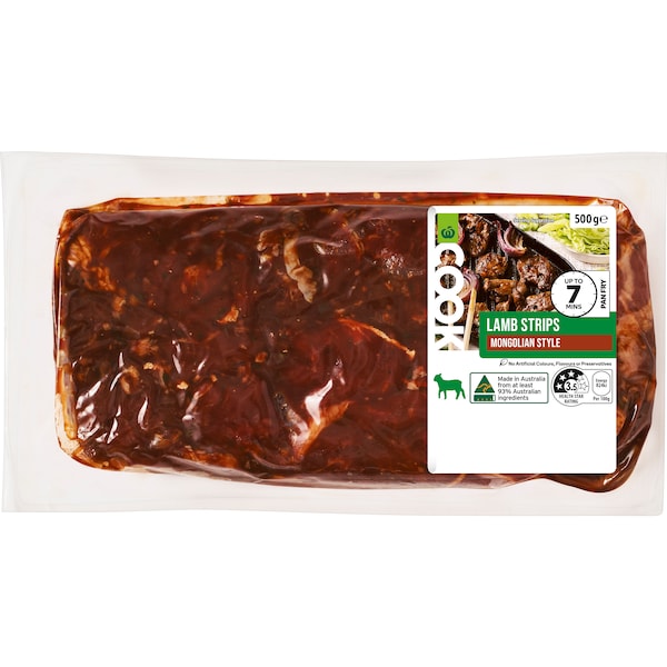 Woolworths Cook Lamb Strips Mongolian Style 500g