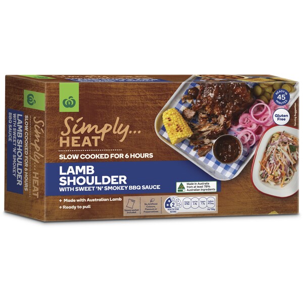 Woolworths Simply Heat Bbq Lamb Shoulder 600g - 850g