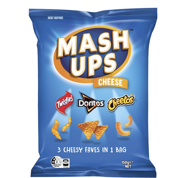 Mashups Cheese Snack Mix Of Twisties, Doritos & Cheetos 150g