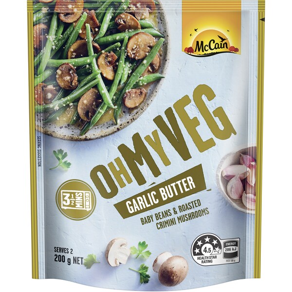 McCain Oh My Veg Garlic Butter Beans & Mushroom 200g