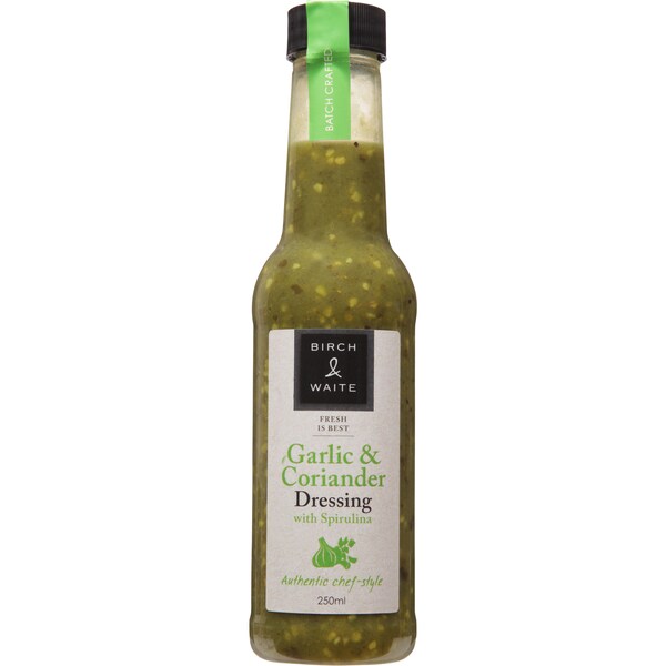 Birch & Waite Garlic, Coriander & Spirulina Dressing 250ml