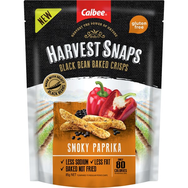 Calbee Harvest Snaps Black Bean Smokey Paprika 85g