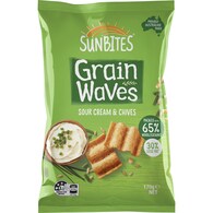 Sunbites Grain Waves Wholegrain Chips Sour Cream & Chives