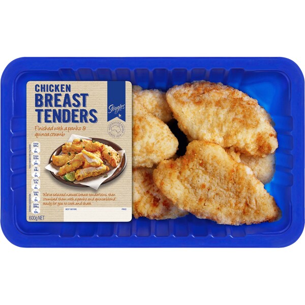 Steggles Breast Chicken Tenders Panko & Quinoa 600g
