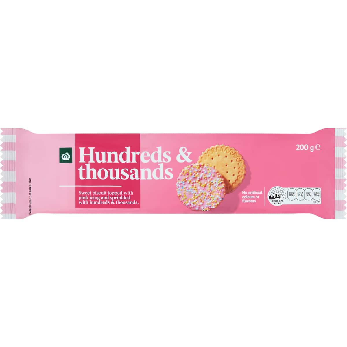 Woolworths Hundreds and Thousands Biscuits 200g bunch