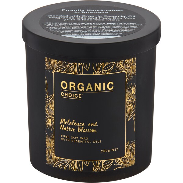 Organic Choice Soy Wax Essential Oils Candle Melaleuca & Native Blossom 200g