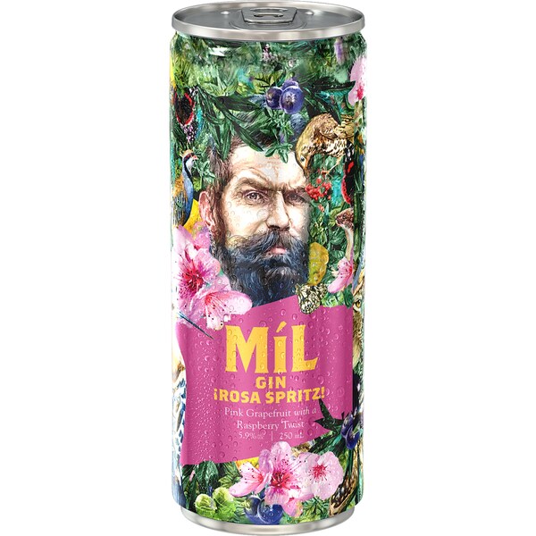Mil Gin Gin Spritz Rosa Can 250mL