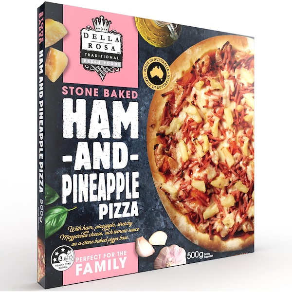 Della Rosa Stone Baked Ham & Pineapple Pizza 500g