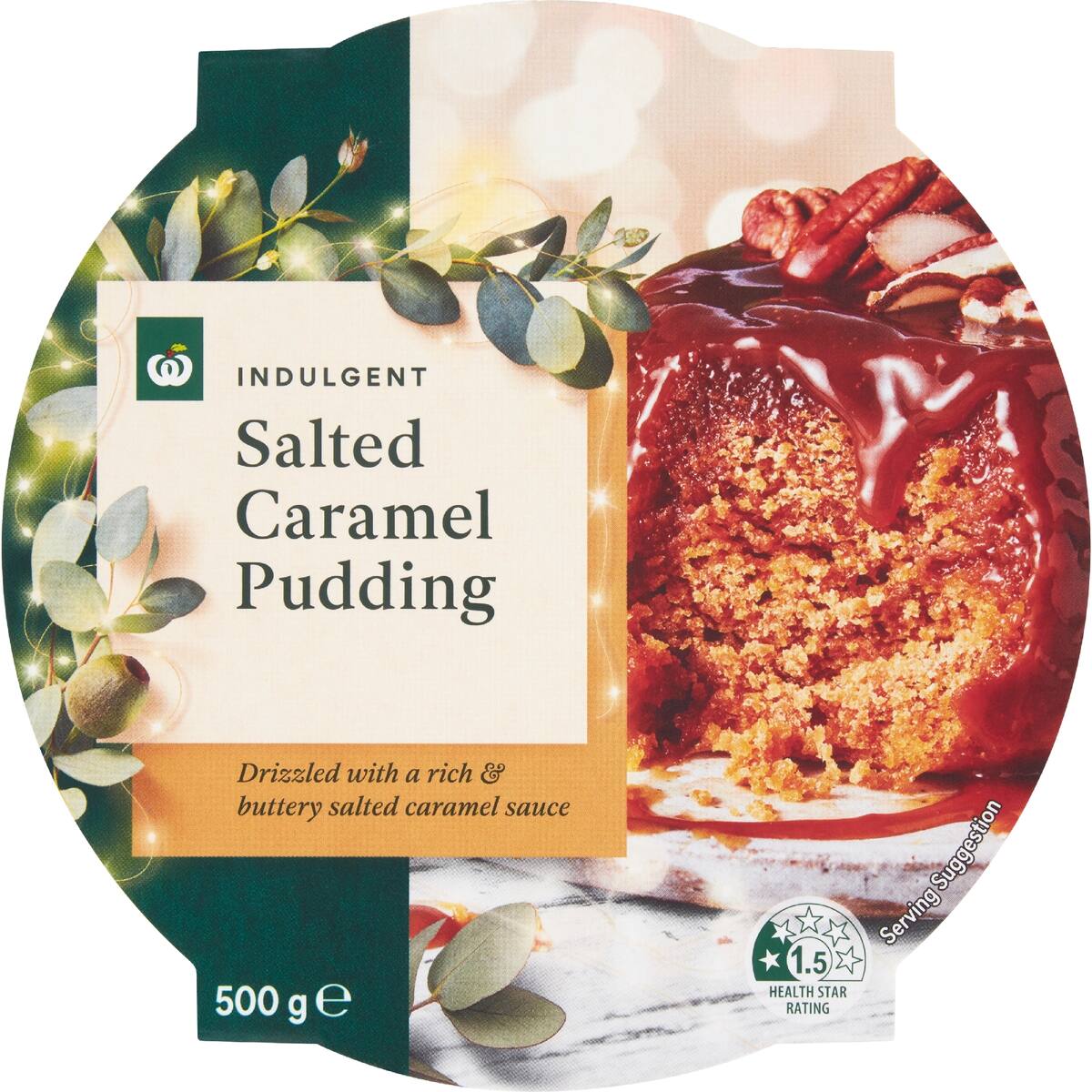Woolworths Salted Caramel Pudding 500g bunch