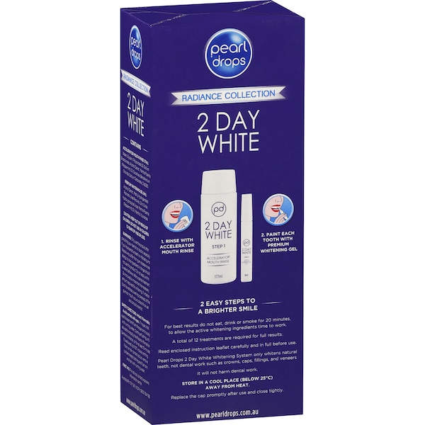Pearl Drops Tooth Whitening Radiance Collection 2day White Each