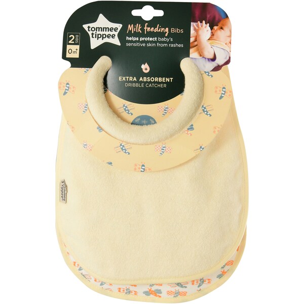 Tommee Tippee 2x Milk Feeding Bib 2 Pack