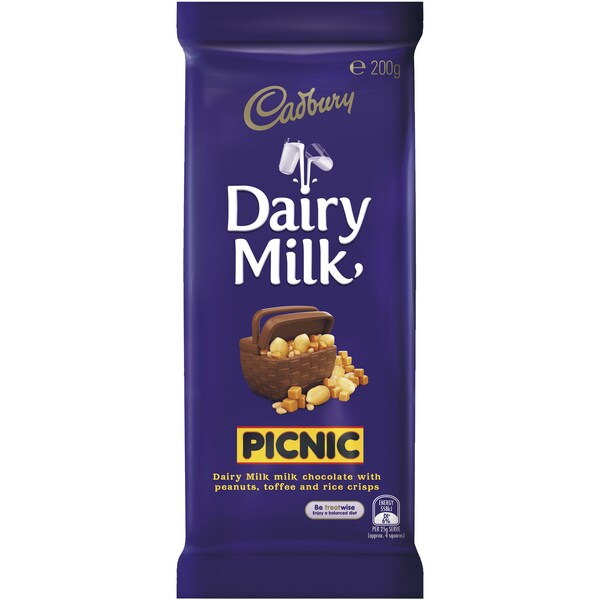 Cadbury Dairy Milk Chocolate Picnic 200g Block