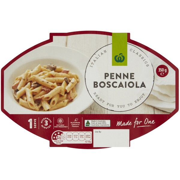 Woolworths Penne Boscaiola 350g