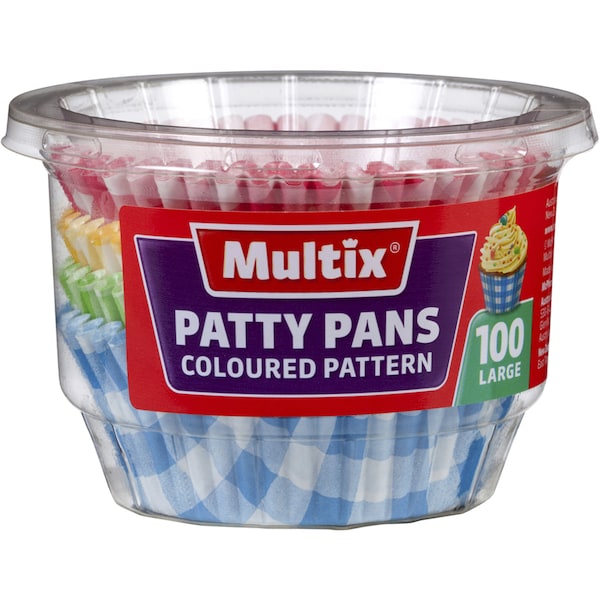 Multix Large Printed Patty Pans 100 pack