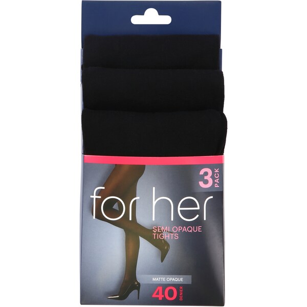 Essentials Matte Tights 40d Black x/Tall 3 Pack