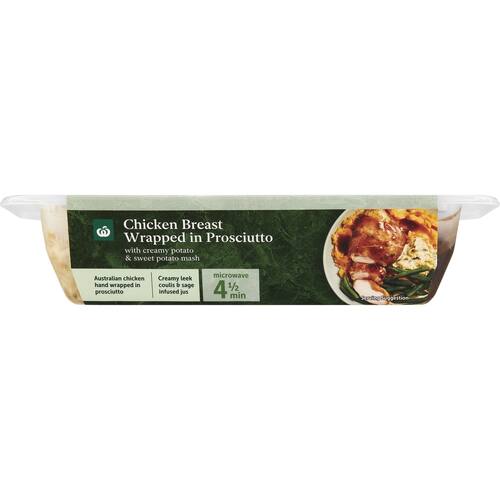 Woolworths Prosciutto Wrapped Chicken400g bunch