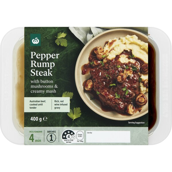 Woolworths New York Pepper Steak Chilled Meal 400g
