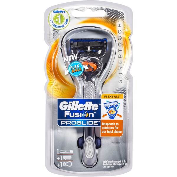 Gillette Fusion Proglide Silver Touch Manual Men's Razor Each