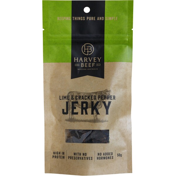 Harvey Beef Beef Jerky Lime & Cracked Pepper 50g