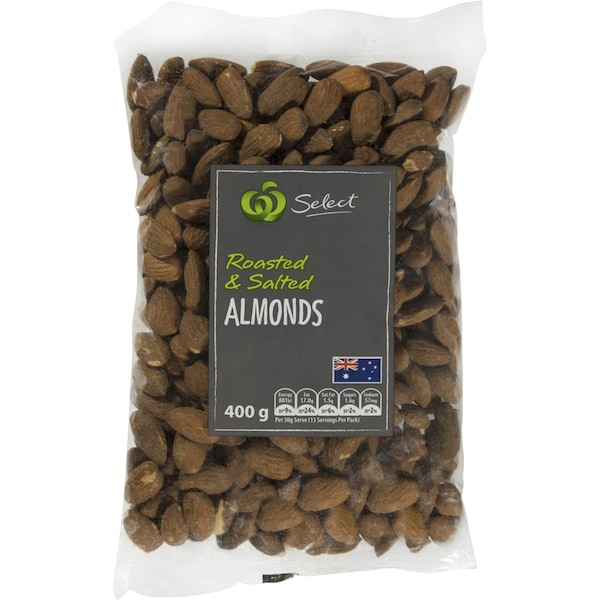 Woolworths Almonds Roasted & Salted 400g