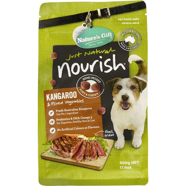 Nature's Gift Nourish Kangaroo & Mixed Veg Adult Dog Food 500g