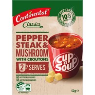 Continental Classics Cup A Soup Pepper Steak & Mushroom