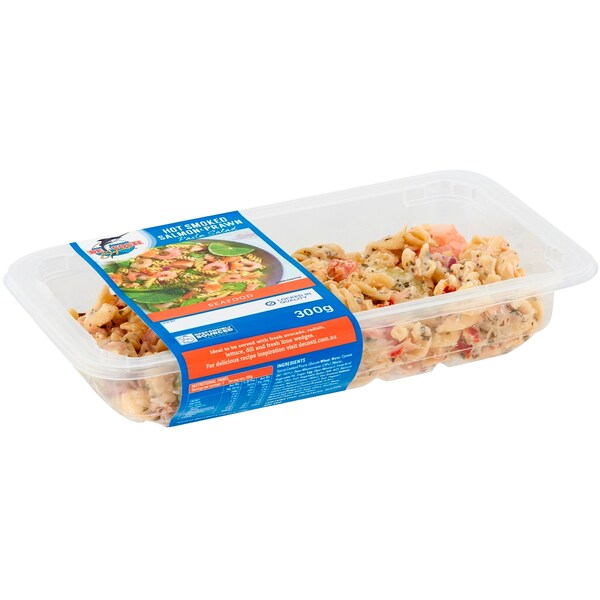 De Costi Seafoods Hot Smoked Salmon & Prawn Pasta Salad 300g
