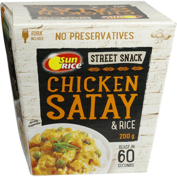 Sunrice Street Snack Chicken Satay 200G