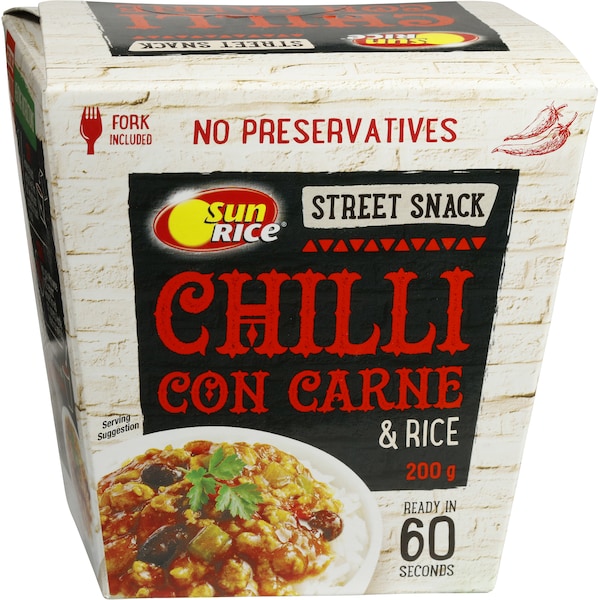 Sunrice Street Snack Chilli Con Carne 200G