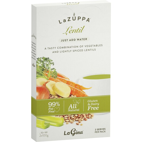 La Zuppa Microwave Soup Lentil 2x100g