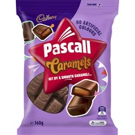Cadbury Pascall Chocolate Caramels Lollies Snack & Share Bag