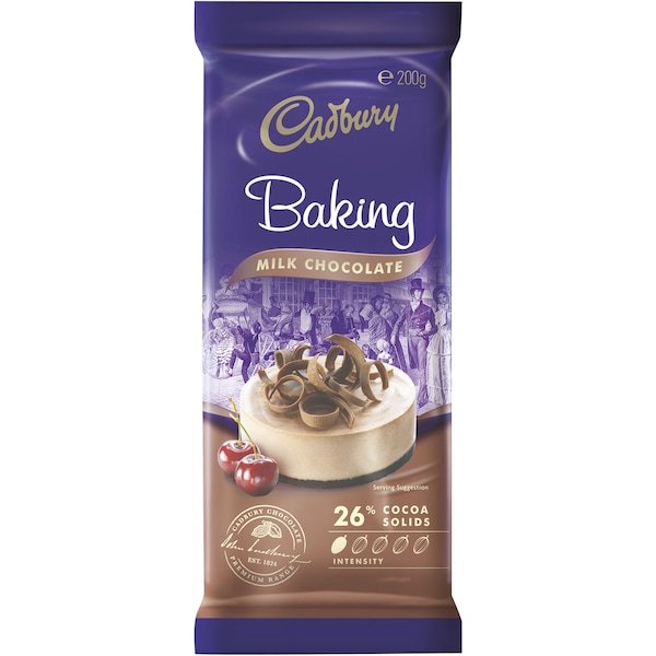 Cadbury Baking Milk Chocolate Block 200g