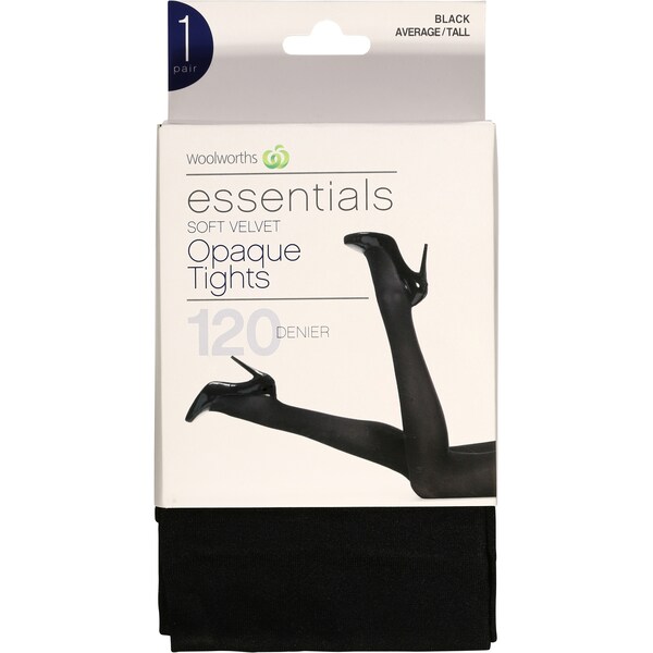 Woolworths Matte Tights Black 120d Tall Each